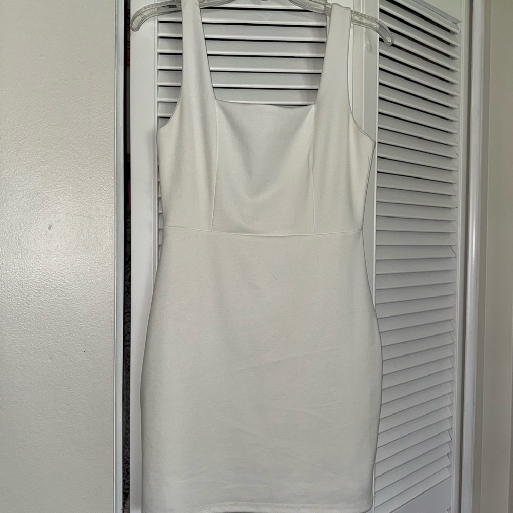 Pink Lily Elegant White Mini Dress